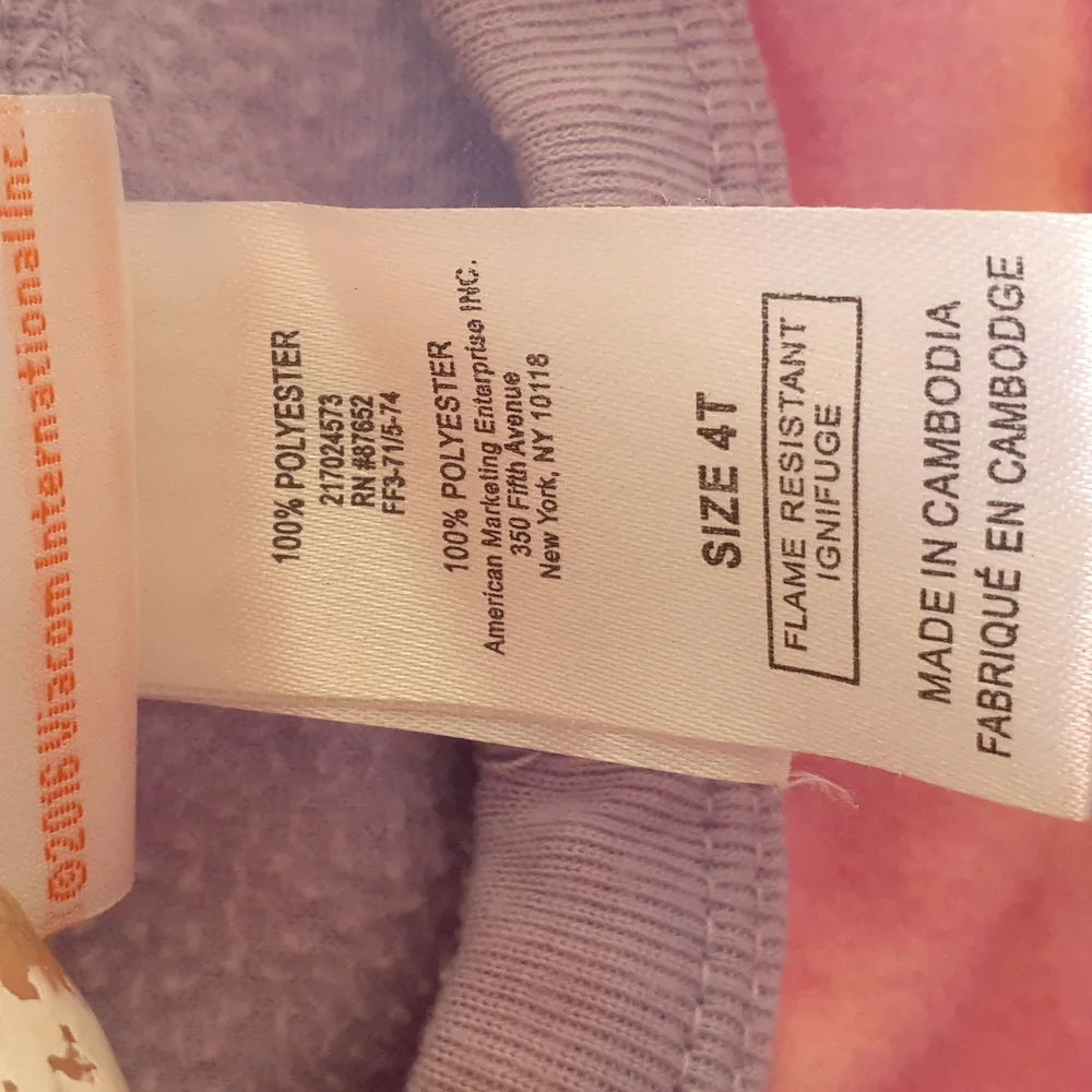 ✨Pink Purple Pants✨Girls 4✨1 pc Pajama Help ? CHARACTER?